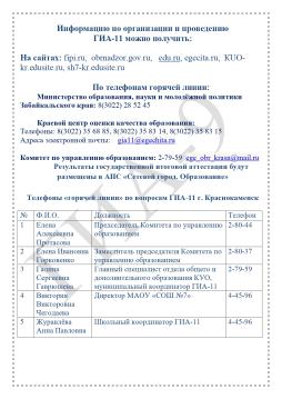 Информация ГИА-11